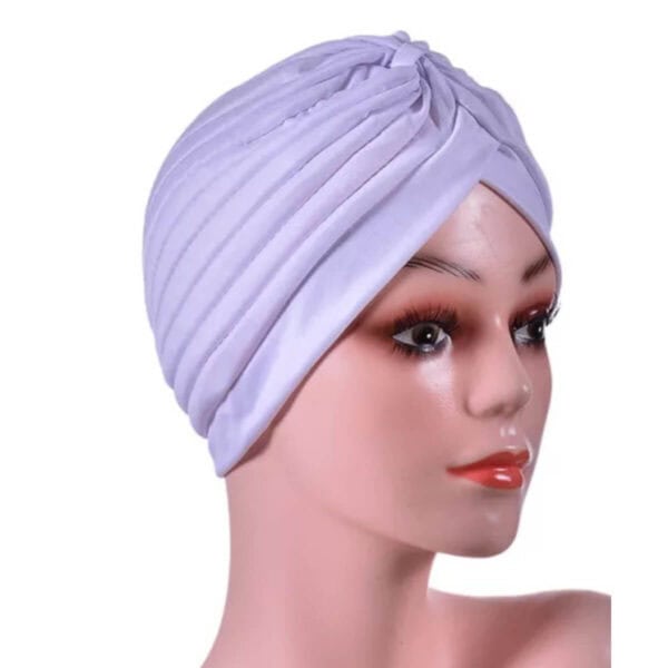 Γυναικείο Υφασμάτινο Μαλακό Τουρμπάνι μαλλιών -White - Image 4