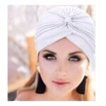 Γυναικείο Υφασμάτινο Μαλακό Τουρμπάνι μαλλιών -White - Image 2