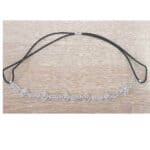 Νυφική αλυσίδα με κρύσταλλα σε ασημί χρώμα τύπου κορδέλα 02 - 22cm - Image 2