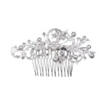 Νυφικό Χτένακι  με πέρλες και κρύσταλλα Bridal 10cm Silver