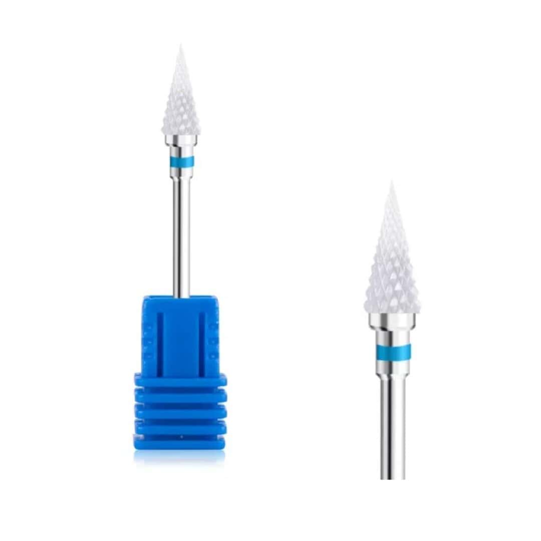 ceramic-bit-nail-blue 26 Φρεζάκι ιδανικό για αφαίρεση τζελ,ακρυλικού και ημιμόνιμου βερνικιού -Εξάρτημα τροχού bit manicure 2,34mm κεραμικό - Image 1