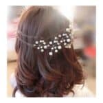 Νυφικό Τσιμπιδάκι- φουρκέτα πέρλες 2 μεγέθη ασημί - Image 4