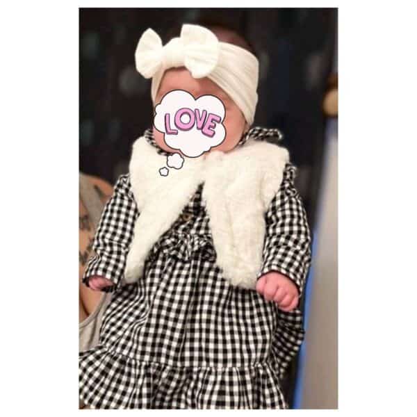 Παιδική- Βρεφική Μαλακή κορδέλα μαλλιών One colour 0-7χρονών - White - Image 2