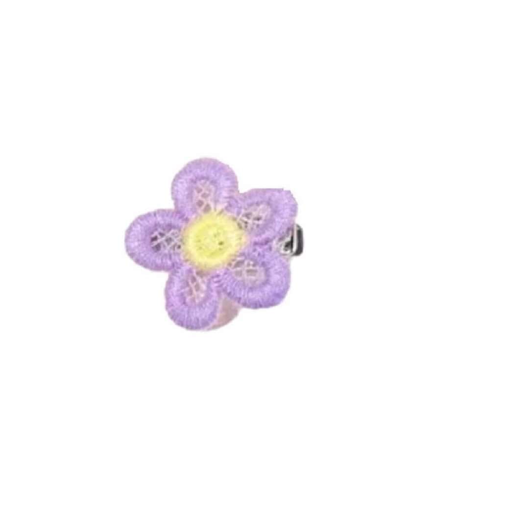 purple-clip-flower-girl Παιδικό Clip -Κοκαλάκι μαλλιών little flower - Purple - Image 1