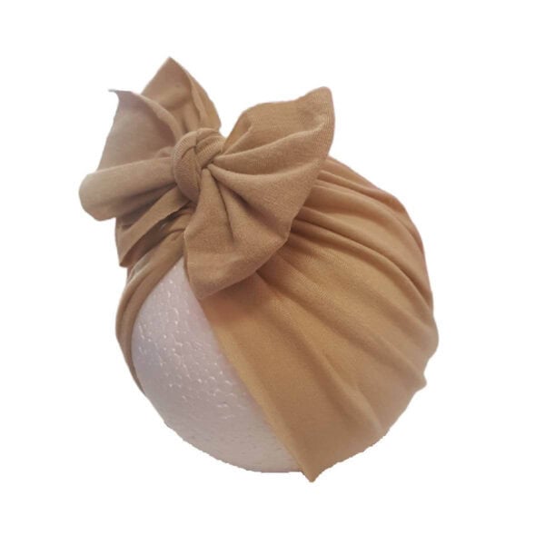 Παιδικό- Βρεφικό Μαλακό τουρμπάνι one colour Sand- Beige 0-4 χρονών - Image 2