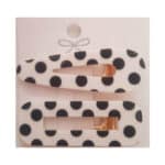 Set 2 τμχ Γυναικείο fashion clip resin- κοκαλάκι μαλλιών retro Πουά Black