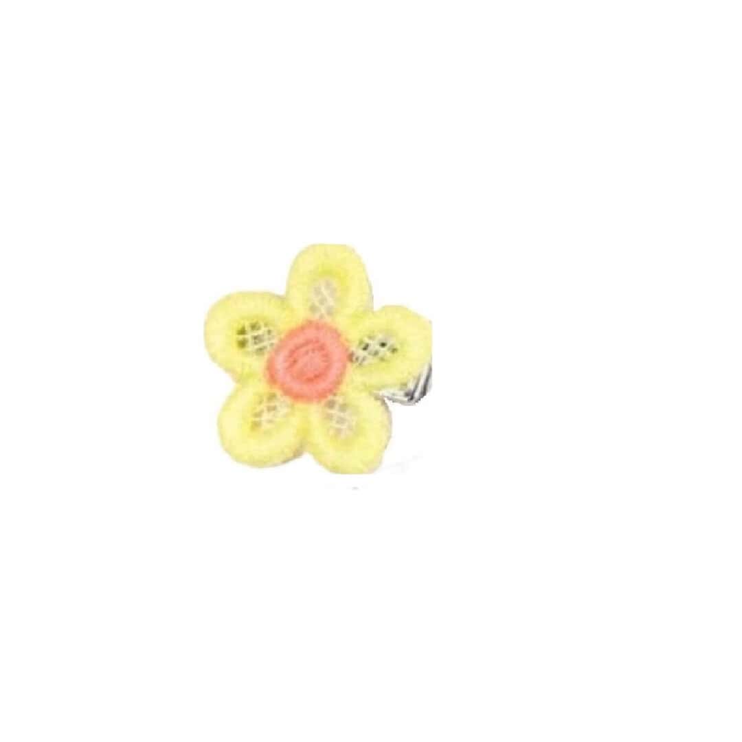 yellow-flower-girl-clip Παιδικό Clip -Κοκαλάκι μαλλιών little flower - Yellow - Image 1