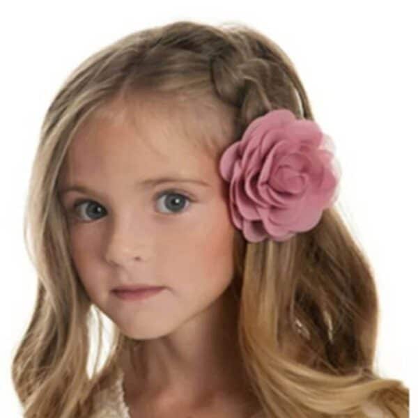 Νυφικό Κλιπ σε σχήμα τριαντάφυλλο  Dirty Pink 8,50cm - Image 2