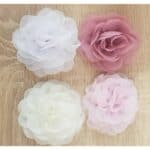 Νυφικό Κλιπ σε σχήμα τριαντάφυλλο White 8,50cm - Image 2