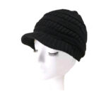 Γυναικείο  Μαλακό  πλεκτό Καπέλο Τουρμπάνι  μαλλιών - Black (Μαύρο)