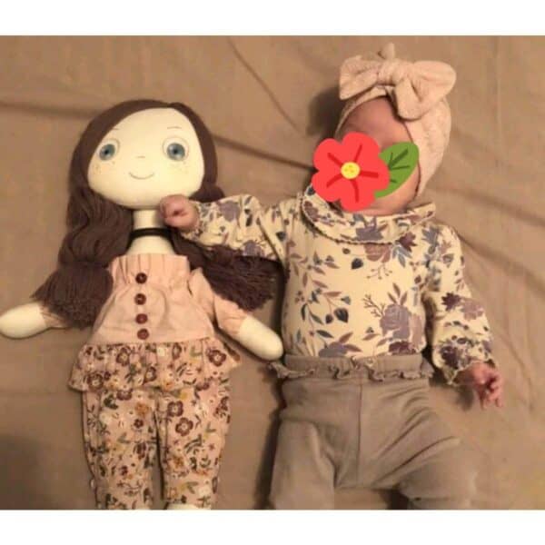 Παιδικό- Βρεφικό Μαλακό τουρμπάνι μαλλιών με φιόγκο  0-1 χρονών Rib- Pink - Image 3