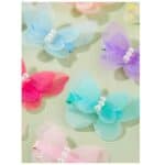 Παιδικό  Clip -Κοκαλάκι μαλλιών Πεταλούδα pearls - Fuschia - Image 3