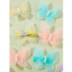 Παιδικό  Clip -Κοκαλάκι μαλλιών Πεταλούδα pearls - Fuschia - Image 4