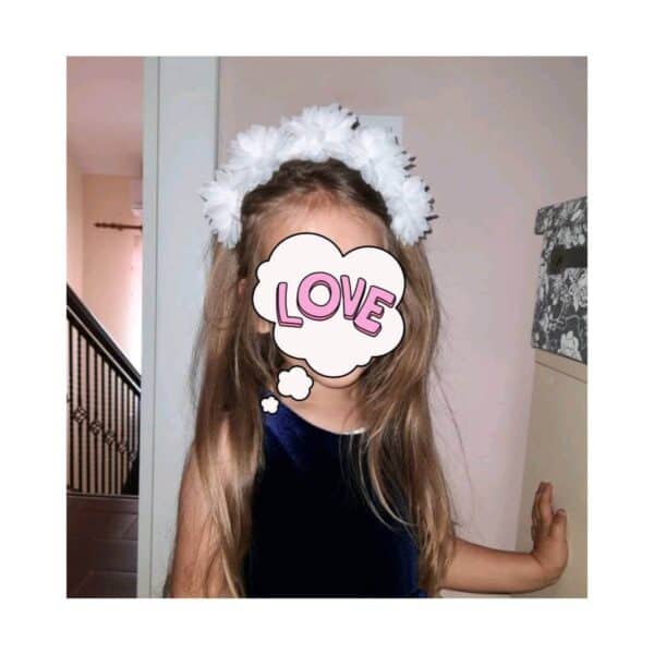 Στέκα Λευκή με λουλούδια για βάφτιση και παρανυφάκια - Image 3