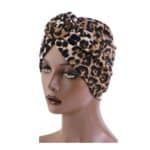 Γυναικείο Υφασμάτινο  Μαλακό Τουρμπάνι  μαλλιών leopard Print donut