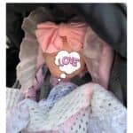 Παιδική- Βρεφική Μαλακή κορδέλα μαλλιών Rib με μεγάλο φιόγκο 13cm 0-8 χρονών Golden - Image 3