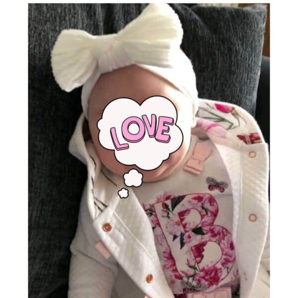 Παιδική- Βρεφική Μαλακή κορδέλα μαλλιών Rib με μεγάλο φιόγκο 13cm 0-8 χρονών Pink - Image 4