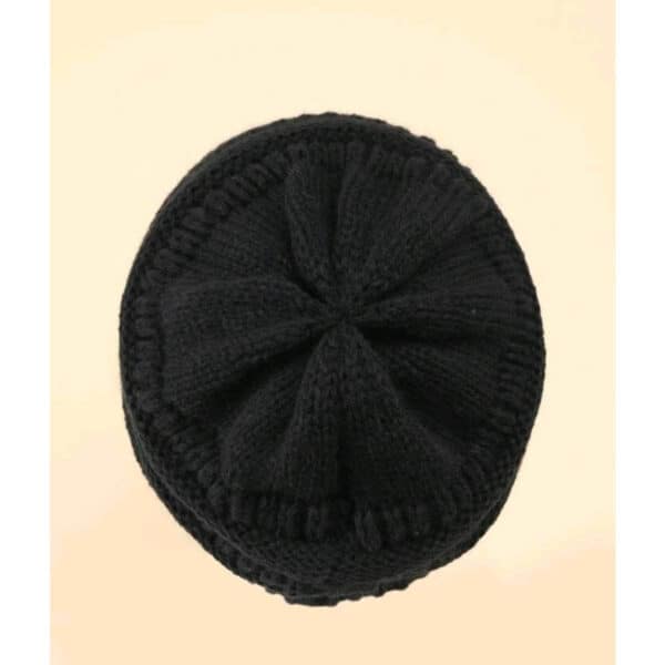 Γυναικείο  Μαλακό  πλεκτό Καπέλο Τουρμπάνι  μαλλιών - Black (Μαύρο) - Image 4