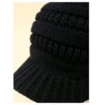 Γυναικείο  Μαλακό  πλεκτό Καπέλο Τουρμπάνι  μαλλιών - Black (Μαύρο) - Image 3