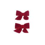 Σετ 2 τμχ Παιδικό  Clip -Κοκαλάκι μαλλιών φιογκάκι Red