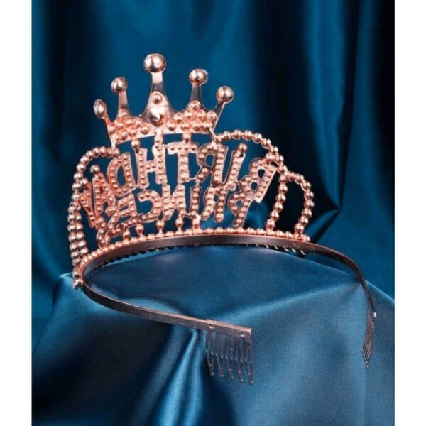 Παιδική- Γυναικεία κορώνα Πάρτυ Γενεθλίων Birthday Princess Ροζ με strass - Image 3