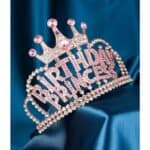 Παιδική- Γυναικεία κορώνα Πάρτυ Γενεθλίων Birthday Princess Ροζ με strass - Image 4