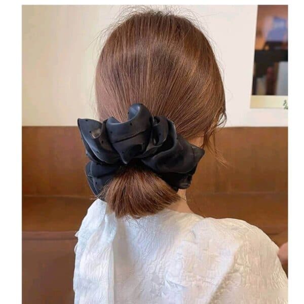 Scrunchies-Κοκαλάκι λάστιχο μαλλιών Xlarge Black - Image 3