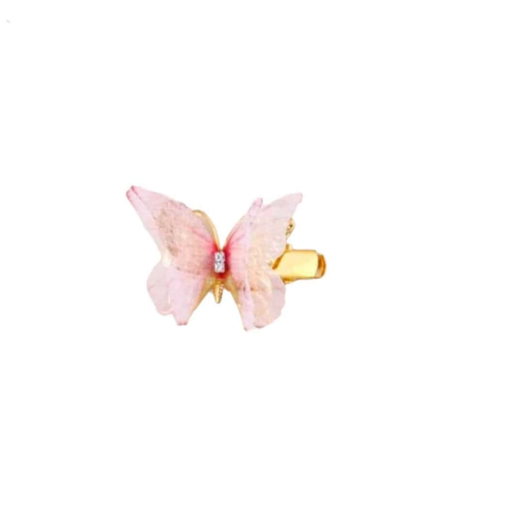 butterfly-3d-clip-girl Παιδικό Clip -Κοκαλάκι μαλλιών Butterfly 3d- Pink - Image 1