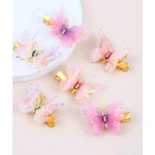 Παιδικό  Clip -Κοκαλάκι μαλλιών Butterfly 3d- Light Pink - Image 2