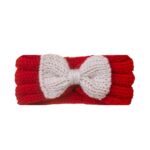 Παιδική- Βρεφική Μαλακή κορδέλα μαλλιών Πλεκτή με φιόγκο 0-8 χρονών Red
