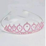 Σετ Μεταλλική Κορώνα Πάρτυ Γενεθλίων  με κρυσταλλάκια  και κορδέλα Birthday Girl Pink - Image 3