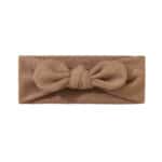 Παιδική- Βρεφική Μαλακή κορδέλα μαλλιών με φιόγκο 0-5 χρονών Brown Mokka