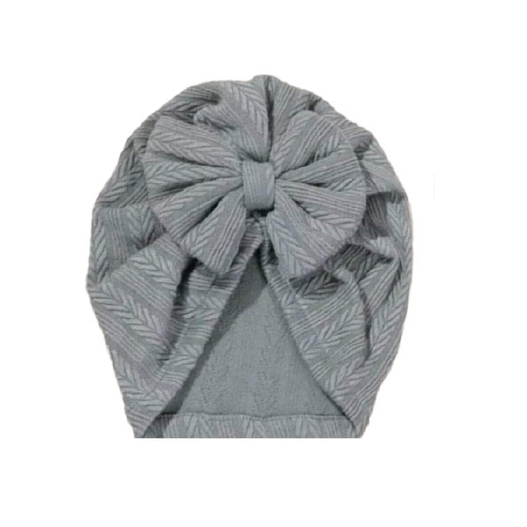 olive-turban-baby Παιδικό- Βρεφικό Μαλακό τουρμπάνι μαλλιών με φιόγκο 0-8 χρονών Rib- Olive - Image 1