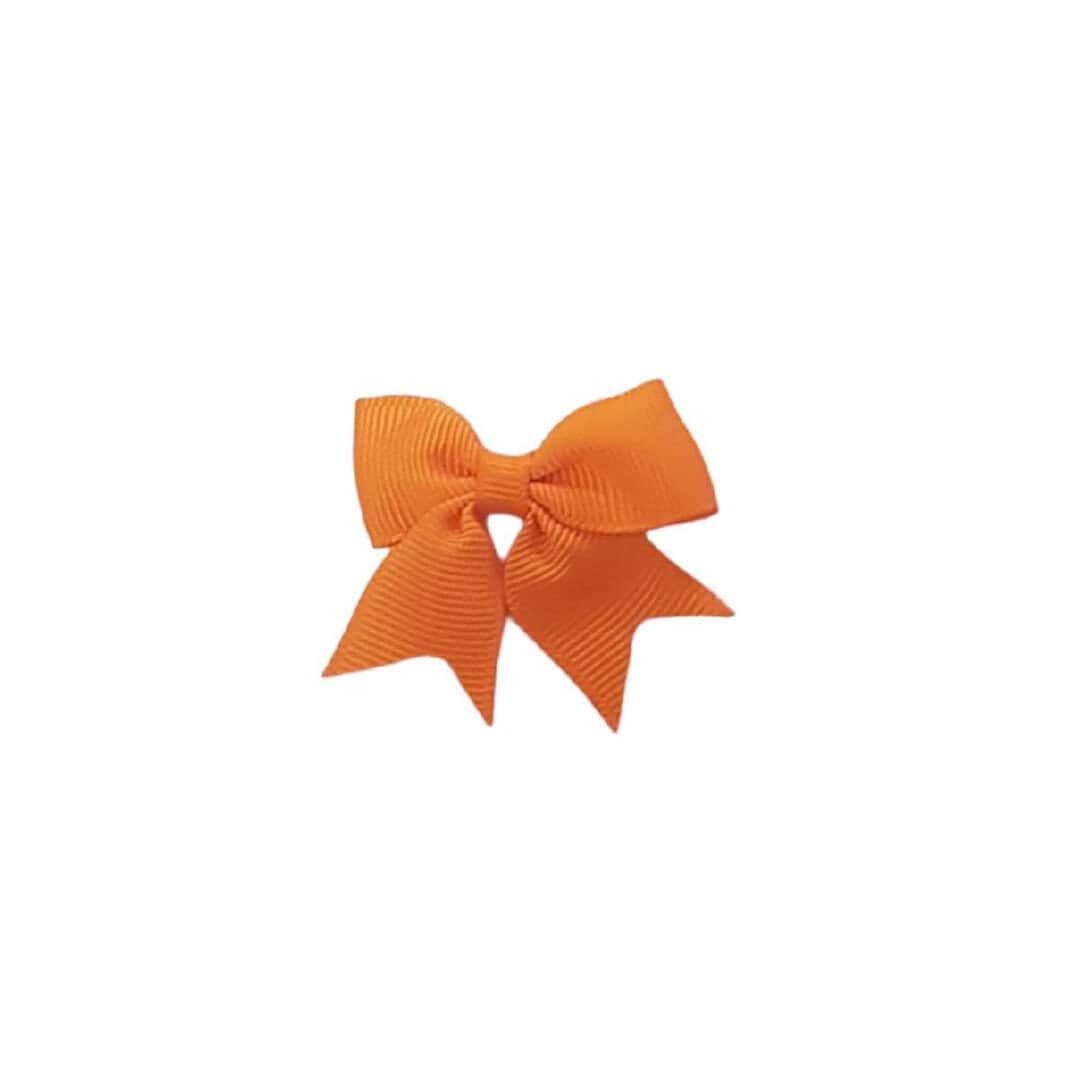 orange-bow-clip-girl Παιδικό Clip -Κοκαλάκι μαλλιών φιογκάκι - Orange - Image 1