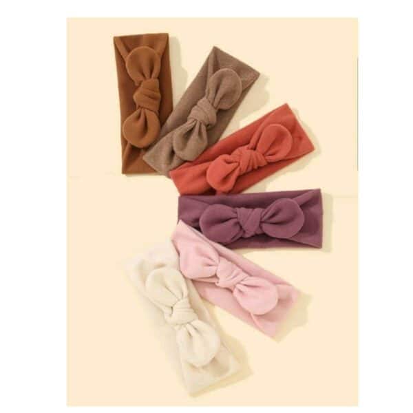 Παιδική- Βρεφική Μαλακή κορδέλα μαλλιών με φιόγκο 0-5 χρονών Brown - Image 2