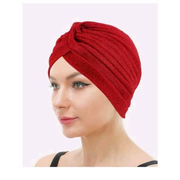 Γυναικείο Υφασμάτινο  Μαλακό Τουρμπάνι  μαλλιών Red  (κόκκινο) - Image 2