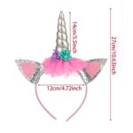 Σετ Παιδική Στέκα Unicorn Πάρτυ Γενεθλίων και κορδέλα Birthday Girl Pink - Image 4