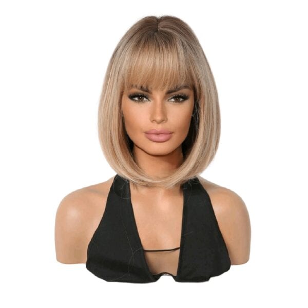 Γυναικεία περούκα σε ξανθό χρώμα συνθετική υψηλής ποιότητας 14 inches - Image 2