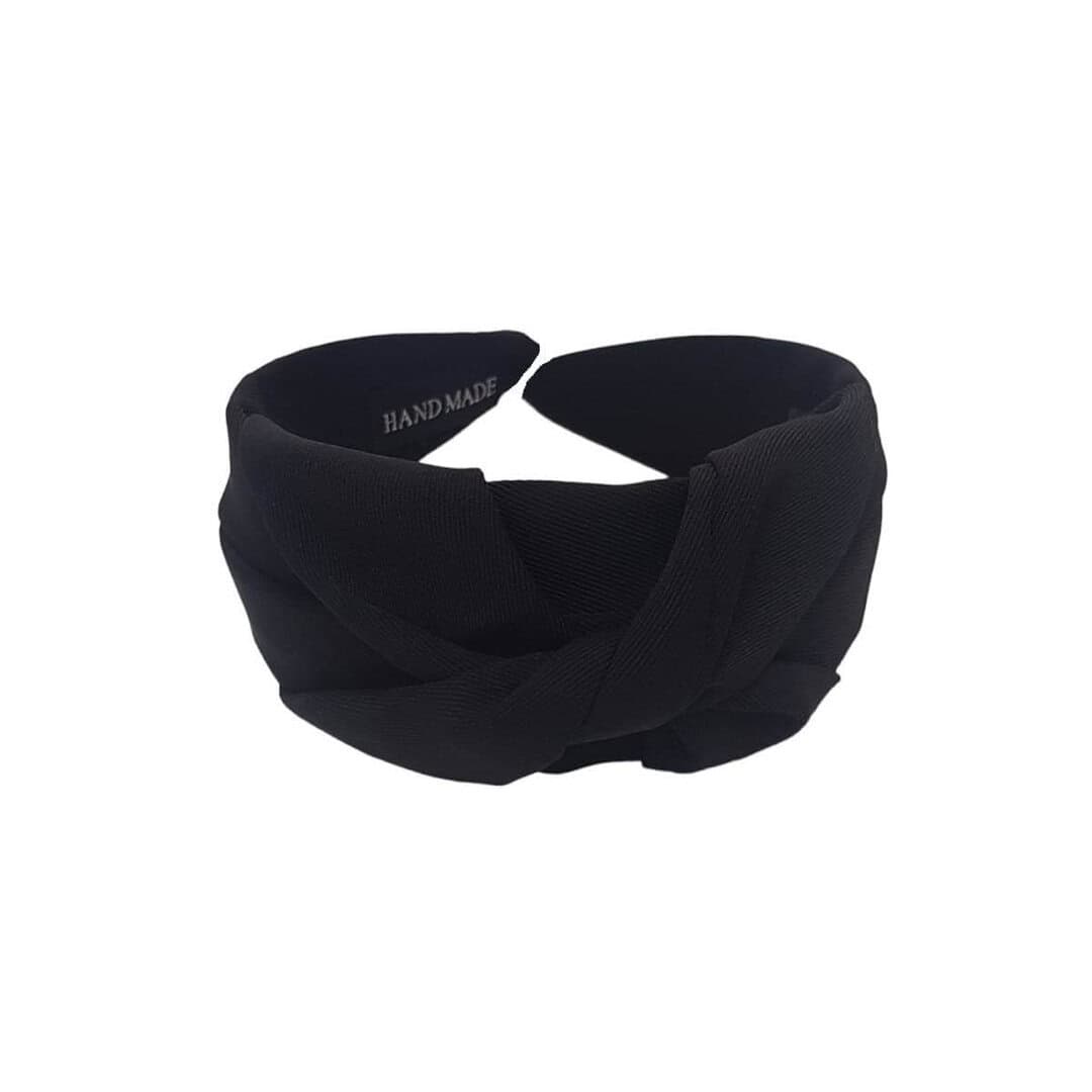 woman-headband-one-colour-black Γυναικεία-Παιδική Στέκα μαλλιών all Black - Image 1