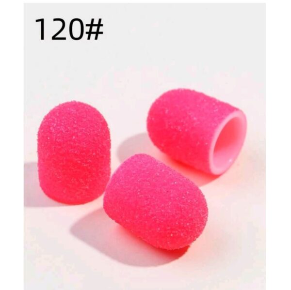 Σετ φρεζάκι +10 καπάκια ιδανικά για pedicure καθαρισμό φτέρνας 10x15mm  τροχόλιθου 120 Grid - Image 3