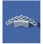 Νυφικό Χτένακι  με στρας και κρύσταλλα καρδιές μήκος 11cm ύψους 3,50 cm - Image 2