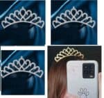 Νυφικό Χτένακι  με στρας και κρύσταλλα καρδιές μήκος 11cm ύψους 3,50 cm - Image 3