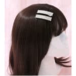 Σετ 2 τμχ Νυφικό κλιπ με κρυσταλλάκια σε ασημί χρώμα - Image 2