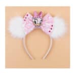 Παιδική  Στέκα Μαλλιών Disney Daisy με γούνινα αυτάκια - Image 2