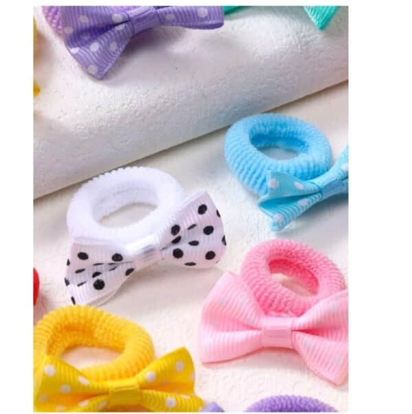 Παιδικό-λάστιχο πουά φιογκάκι τυχαία επιλογή χρώματος - Image 3
