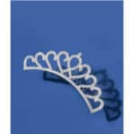 Νυφικό Χτένακι  με στρας και κρύσταλλα καρδιές μήκος 11cm ύψους 3,50 cm - Image 4