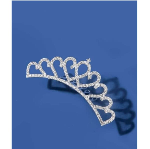 Νυφικό Χτένακι  με στρας και κρύσταλλα καρδιές μήκος 11cm ύψους 3,50 cm - Image 4