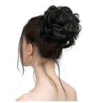 Κότσος μαλλιών με λάστιχο συνθετική τρίχα υψηλής ποιότητας - Μαύρο χρώμα