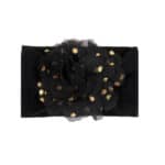 Παιδική- Βρεφική Μαλακή κορδέλα μαλλιών με μεγάλο λουλούδι 0-8 χρονών Black