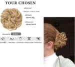 Ποστίς Κότσος με λάστιχο συνθετική τρίχα υψηλής ποιότητας - Ξανθό χρώμα - Image 2